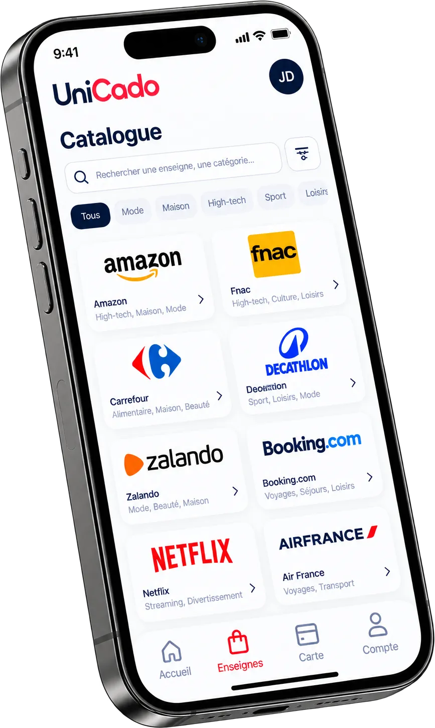L'application UniCado : le catalogue des enseignes